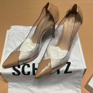 Schutz Cendi Pointed Toe Clear Pump Womens size 7